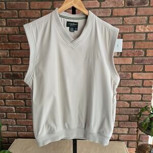 Mens Golf Vest Windbreaker - Eddie Bauer Size Small Sleeveless